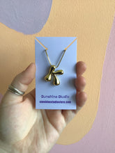 Load image into Gallery viewer, Bubble Letter Initial Necklace