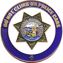 Load image into Gallery viewer, EE-003 California Highway Patrol Civil Unrest Riot CHP No Free Rides Police Car Cruiser Trooper Challenge Coin