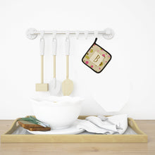 Load image into Gallery viewer, Letter B Initial Monogram - Tan Dots Pot Holders - Set of 2 - Heat-Resistant Kitchen Essentials CJ1004-BPTHD