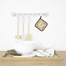 Load image into Gallery viewer, Letter F Initial Monogram - Tan Dots Pot Holders - Set of 2 - Heat-Resistant Kitchen Essentials CJ1004-FPTHD