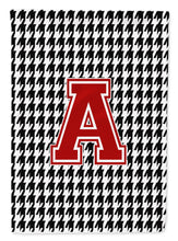 Load image into Gallery viewer, Houndstooth Black Initial  A Monogram Initial Garden Flag – Decorative Outdoor Yard Flag CJ1021