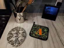 Load image into Gallery viewer, Letter A Monogram - Camo Green Pot Holders - Set of 2 - Heat-Resistant Kitchen Essentials CJ1030-APTHD