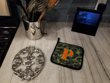Load image into Gallery viewer, Letter P Monogram - Camo Green Pot Holders - Set of 2 - Heat-Resistant Kitchen Essentials CJ1030-PPTHD