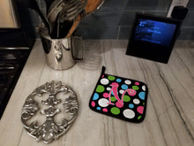 Load image into Gallery viewer, Monogram Initial N Polkadots and Pink Pot Holders - Set of 2 - Heat-Resistant Kitchen Essentials CJ1038-NPTHD