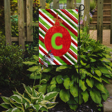 Load image into Gallery viewer, Christmas Oranment Holiday Letter C Monogram Initial Garden Flag - Outdoor Decorative Yard Flag CJ1039