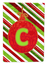 Load image into Gallery viewer, Christmas Oranment Holiday Letter C Monogram Initial Garden Flag - Outdoor Decorative Yard Flag CJ1039