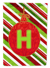 Load image into Gallery viewer, Christmas Oranment Holiday Letter H Monogram Initial Garden Flag - Outdoor Decorative Yard Flag CJ1039