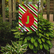 Load image into Gallery viewer, Christmas Oranment Holiday Letter J Monogram Initial Garden Flag - Outdoor Decorative Yard Flag CJ1039