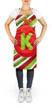 Load image into Gallery viewer, Christmas Oranment Holiday Initial Letter K Apron – Artist-Designed Kitchen, BBQ &amp; Craft Apron CJ1039-KAPRON