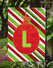 Load image into Gallery viewer, Christmas Oranment Holiday Letter L Monogram Initial Garden Flag - Outdoor Decorative Yard Flag CJ1039