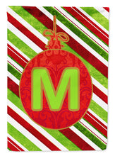 Load image into Gallery viewer, Christmas Oranment Holiday Letter M Monogram Initial Flag  House Size