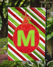 Load image into Gallery viewer, Christmas Oranment Holiday Letter M Monogram Initial Garden Flag - Outdoor Decorative Yard Flag CJ1039
