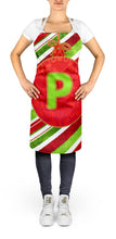 Load image into Gallery viewer, Christmas Oranment Holiday Initial Letter P Apron – Artist-Designed Kitchen, BBQ &amp; Craft Apron CJ1039-PAPRON