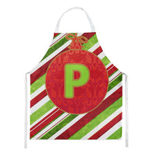 Load image into Gallery viewer, Christmas Oranment Holiday Initial Letter P Apron – Artist-Designed Kitchen, BBQ &amp; Craft Apron CJ1039-PAPRON