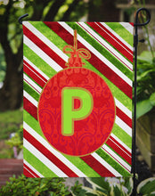 Load image into Gallery viewer, Christmas Oranment Holiday Letter P Monogram Initial Garden Flag - Outdoor Decorative Yard Flag CJ1039