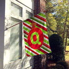 Load image into Gallery viewer, Christmas Oranment Holiday Letter Q Monogram Initial Flag  House Size