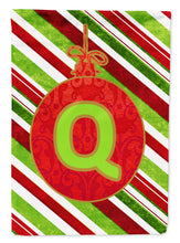 Load image into Gallery viewer, Christmas Oranment Holiday Letter Q Monogram Initial Flag  House Size