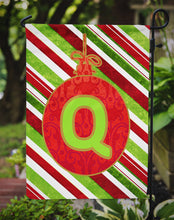 Load image into Gallery viewer, Christmas Oranment Holiday Letter Q Monogram Initial Garden Flag - Outdoor Decorative Yard Flag CJ1039