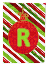 Load image into Gallery viewer, Christmas Oranment Holiday Letter R Monogram Initial Garden Flag - Outdoor Decorative Yard Flag CJ1039