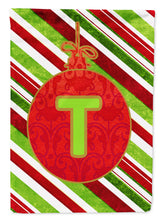 Load image into Gallery viewer, Christmas Oranment Holiday Letter T Monogram Initial Flag  House Size