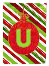 Load image into Gallery viewer, Christmas Oranment Holiday Letter U Monogram Initial Flag  House Size
