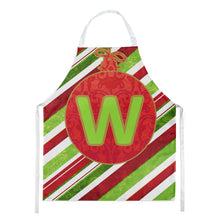 Load image into Gallery viewer, Christmas Oranment Holiday Initial Letter W Apron – Artist-Designed Kitchen, BBQ &amp; Craft Apron CJ1039-WAPRON