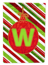 Load image into Gallery viewer, Christmas Oranment Holiday Letter W Monogram Initial Garden Flag - Outdoor Decorative Yard Flag CJ1039