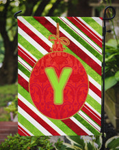 Load image into Gallery viewer, Christmas Oranment Holiday Letter Y Monogram Initial Garden Flag - Outdoor Decorative Yard Flag CJ1039
