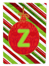 Load image into Gallery viewer, Christmas Oranment Holiday Letter Z Monogram Initial Garden Flag - Outdoor Decorative Yard Flag CJ1039