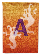 Load image into Gallery viewer, Halloween Ghost Letter A Monogram Initial Flag Canvas House Size