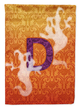 Load image into Gallery viewer, Halloween Ghost Letter D Monogram Initial Flag Canvas House Size