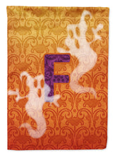 Load image into Gallery viewer, Halloween Ghost Letter F Monogram Initial Flag Canvas House Size