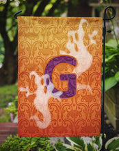 Load image into Gallery viewer, Halloween Ghost Letter G Monogram Initial Garden Flag - Outdoor Decorative Yard Flag CJ1040