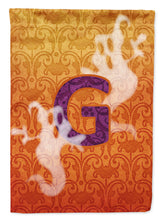 Load image into Gallery viewer, Halloween Ghost Letter G Monogram Initial Garden Flag - Outdoor Decorative Yard Flag CJ1040