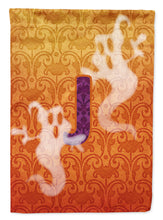 Load image into Gallery viewer, Halloween Ghost Letter J Monogram Initial Flag Canvas House Size
