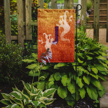 Load image into Gallery viewer, Halloween Ghost Letter J Monogram Initial Garden Flag - Outdoor Decorative Yard Flag CJ1040
