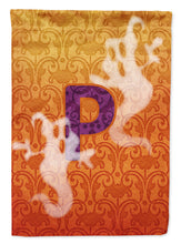 Load image into Gallery viewer, Halloween Ghost Letter P Monogram Initial Flag Canvas House Size
