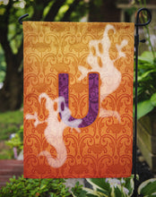 Load image into Gallery viewer, Halloween Ghost Letter U Monogram Initial Garden Flag - Outdoor Decorative Yard Flag CJ1040