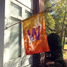 Load image into Gallery viewer, Halloween Ghost Letter W Monogram Initial Flag Canvas House Size
