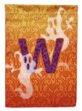Load image into Gallery viewer, Halloween Ghost Letter W Monogram Initial Flag Canvas House Size
