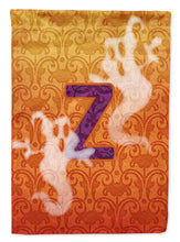 Load image into Gallery viewer, Halloween Ghost Letter Z Monogram Initial Flag Canvas House Size
