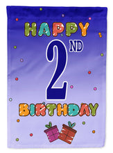 Load image into Gallery viewer, Happy 2nd Birthday Garden Flag - Outdoor Decorative Yard Flag