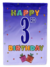 Load image into Gallery viewer, Happy 3rd Birthday Garden Flag - Outdoor Decorative Yard Flag