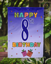 Load image into Gallery viewer, Happy 8th Birthday Garden Flag – Decorative Outdoor Yard Flag CJ1099GF