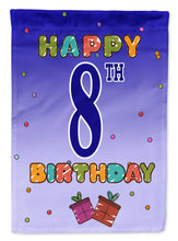 Load image into Gallery viewer, Happy 8th Birthday Garden Flag – Decorative Outdoor Yard Flag CJ1099GF