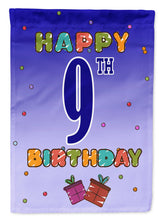 Load image into Gallery viewer, Happy 9th Birthday Garden Flag - Outdoor Decorative Yard Flag CJ1100GF