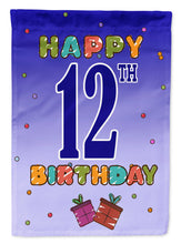 Load image into Gallery viewer, Happy 12th Birthday Garden Flag - Outdoor Decorative Yard Flag