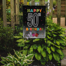 Load image into Gallery viewer, Happy 50th Birthday Garden Flag - Outdoor Decorative Yard Flag CJ1124GF
