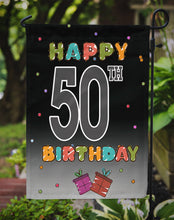 Load image into Gallery viewer, Happy 50th Birthday Garden Flag - Outdoor Decorative Yard Flag CJ1124GF