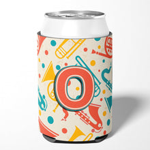 Load image into Gallery viewer, Letter O Retro Teal Orange Musical Instruments Initial Can or Bottle Hugger CJ2001-OCC